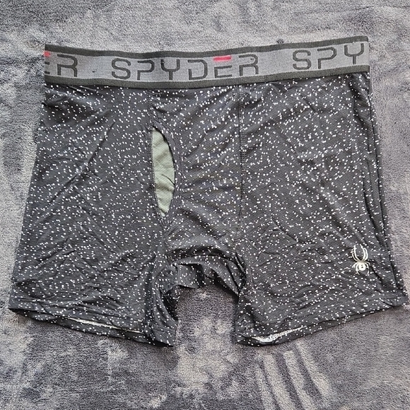 Spyder Black and Gray Boxer Briefs Athletic Fit - Picture 1 of 4